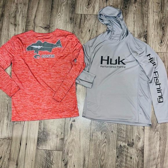 Huk Shirts Mens Fishing Shirts Hukcosta Bundle Like New Medium Long